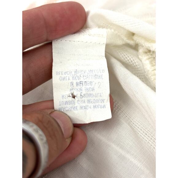 Vintage White Tiered Ruffles Dress with Shrug Pink Ribbon Lace Trim 6 USA - Picture 9 of 14